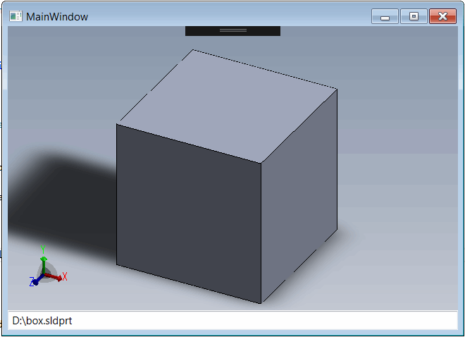 SOLIDWORKS file is loaded into the WPF eDrawings control