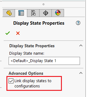 Link display states to configuration colors