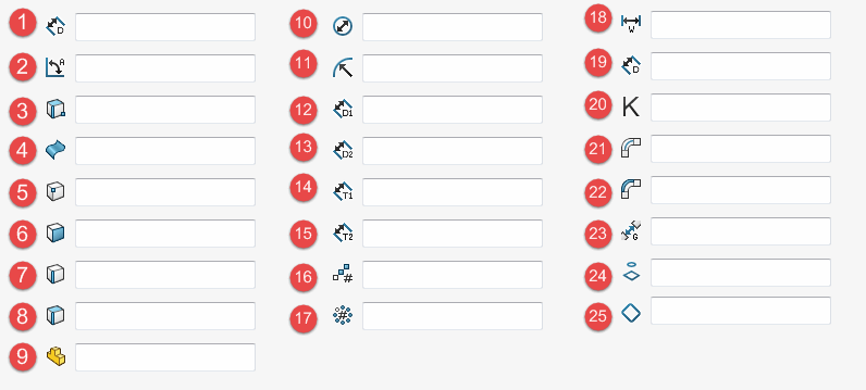 Standard bitmap icons for Property Manager Page controls