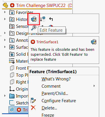 Editing the obsolete feature