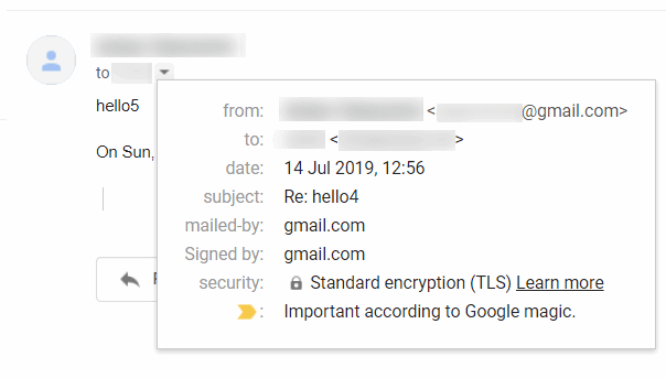 带有加密的收到的电子邮件