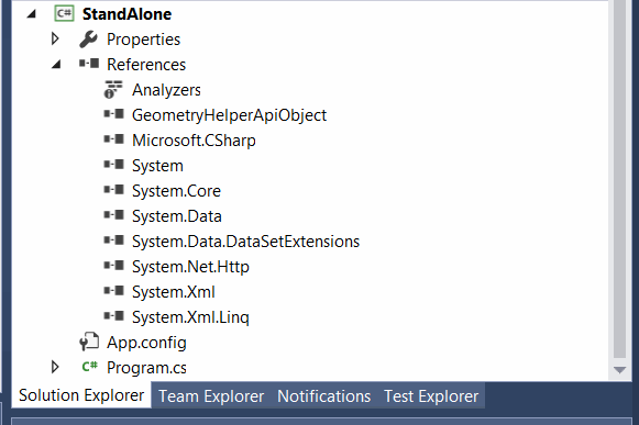 References to stand-alone application